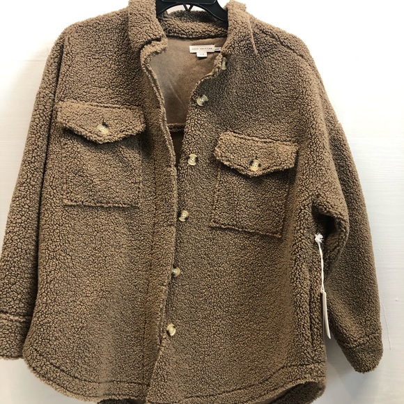 Good American teddy coat, tan, NWT - Picture 11 of 16